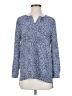 Joie 100% Silk Paisley Blue Long Sleeve Silk Top Size S - photo 1