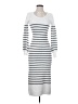 Shein 100% Polyester Stripes White Casual Dress Size 4 - photo 1