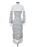 Shein 100% Polyester Stripes White Casual Dress Size 4 - photo 2