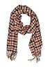 Unbranded Plaid Burgundy Red Scarf One size - photo 1