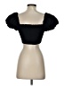 Peixoto Black Short Sleeve Top Size S - photo 2