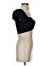 Peixoto Black Short Sleeve Top Size S - photo 4