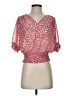 J by Joie 100% Polyester Red Short Sleeve Blouse Size S - photo 1