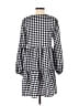 Unbranded 100% Dacron Checkered-gingham Black Casual Dress Size S - photo 2