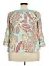 Zac & Rachel Teal 3/4 Sleeve Blouse Size XXL - photo 2