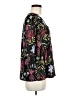 Left Coast by Dolan 100% Polyester Floral Black 3/4 Sleeve Blouse Size M - photo 4