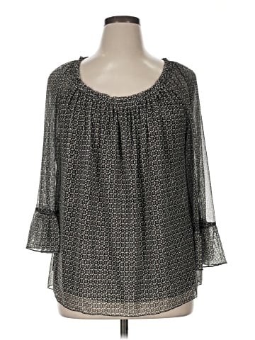 Max Studio 3/4 Sleeve Blouse (view 1)
