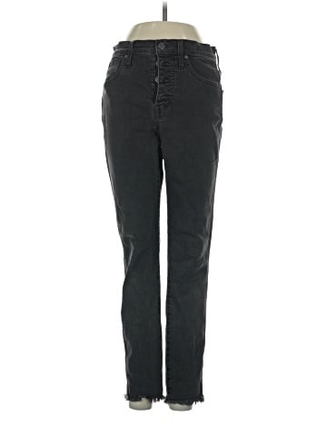 Madewell Petite 10" High-Rise Skinny Jeans in Berkeley Black: Button-Through Edition (view 1)