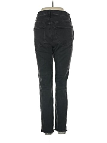Madewell Petite 10" High-Rise Skinny Jeans in Berkeley Black: Button-Through Edition (view 2)
