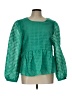 Umgee 100% Polyester Green Long Sleeve Blouse Size L - photo 1