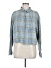 American Eagle Outfitters Plaid Blue Long Sleeve Button-Down Shirt Size M - photo 1