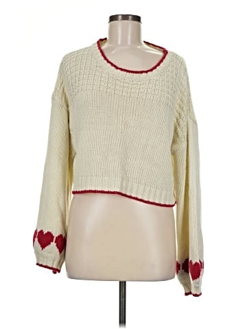 Flat White Pullover Sweater (view 1)