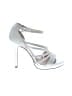 MANHATTAN COLLECTION Silver Sandals Size 6 1/2 - photo 1