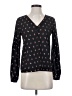 Ann Taylor 100% Polyester Black Long Sleeve Blouse Size XXS - photo 1