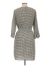 H&M 100% Polyester Houndstooth Gray Casual Dress Size 12 - photo 2