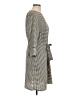 H&M 100% Polyester Houndstooth Gray Casual Dress Size 12 - photo 4
