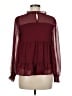 Greige 100% Polyester Burgundy Long Sleeve Blouse Size M - photo 2