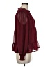 Greige 100% Polyester Burgundy Long Sleeve Blouse Size M - photo 4