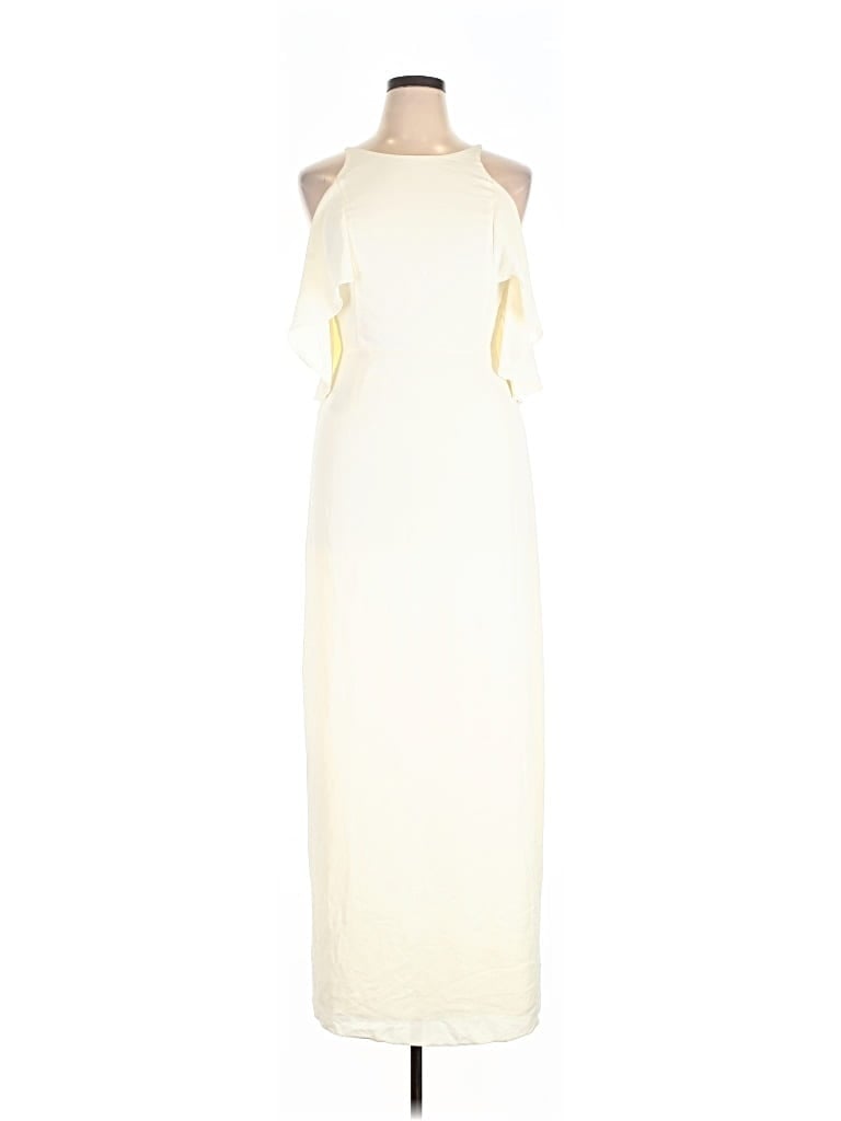 Pre-owned H By Halston Cocktail Dress In Ivory