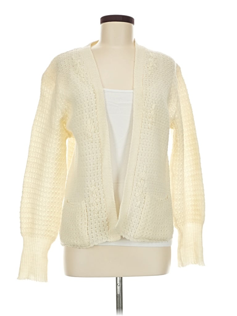 Pre-owned Assorted Brands Cardigan Sweater In Ivory