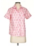 Unbranded Hearts Pink Short Sleeve Blouse Size S - photo 1