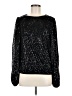 Flat White 100% Polyester Black Long Sleeve Blouse Size L - photo 1