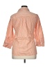 Hinson Wu Stripes Orange 3/4 Sleeve Button-Down Shirt Size 14 - photo 2
