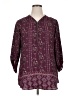 Maurices 100% Polyester Burgundy 3/4 Sleeve Blouse Size XL - photo 1