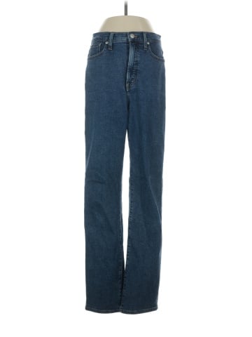 Madewell The Tall Perfect Vintage Straight Jean in Bright Indigo Wash: Instacozy Edition (view 1)