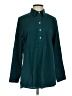 Chico's Solid Teal Long Sleeve Button-Down Shirt Size Sm (0) - photo 1