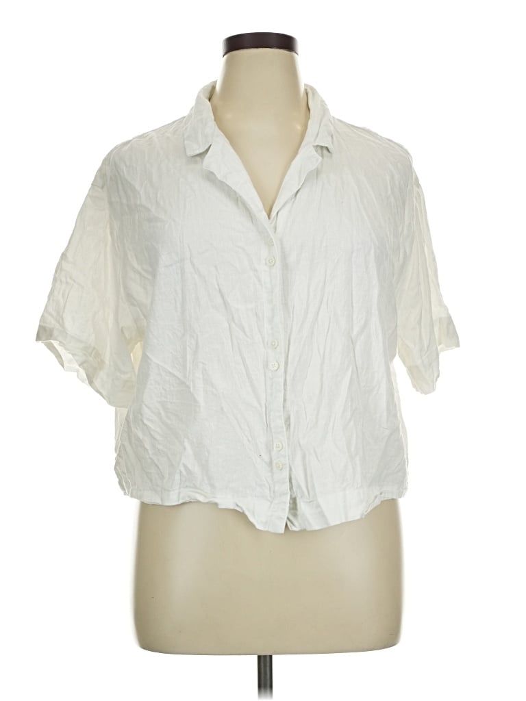 Pre-owned Stars Above Short Sleeve Blouse In Ivory