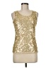 Verve Ami 100% Polyester Gold Sleeveless Top Size M - photo 1