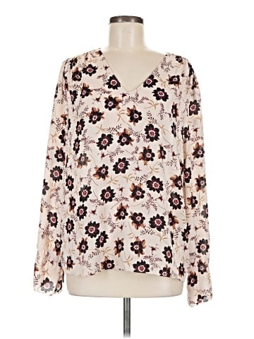 Ann Taylor Factory Long Sleeve Blouse (view 1)