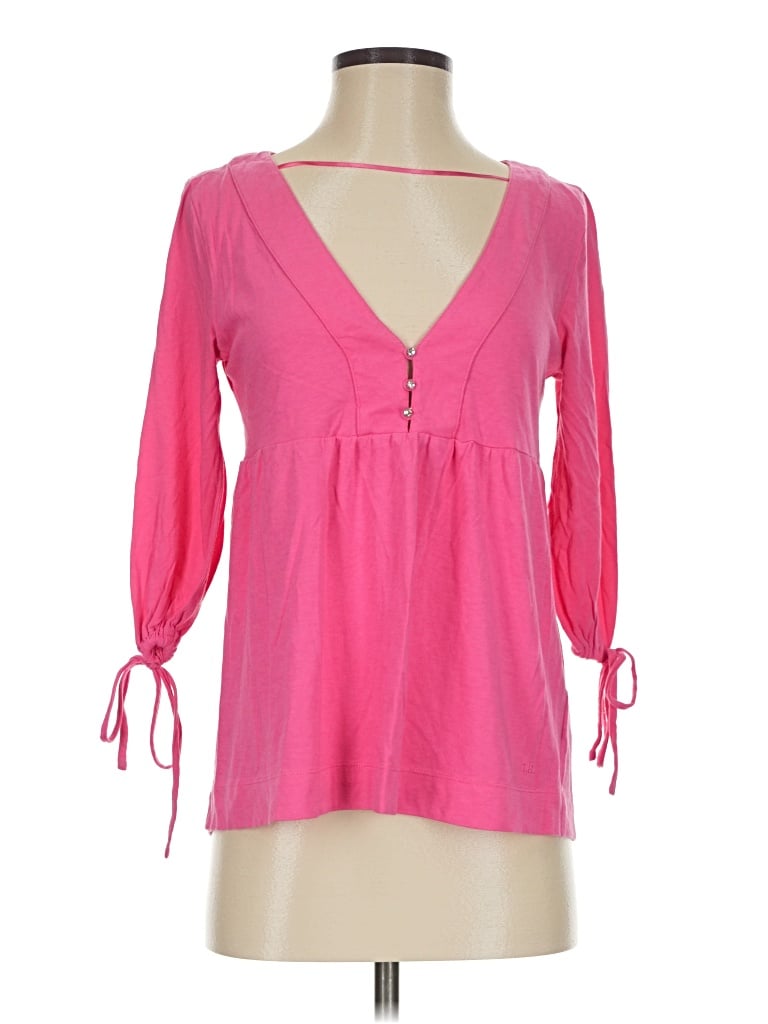 Pre-owned Tommy Hilfiger 3/4 Sleeve Blouse In Pink
