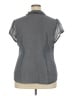 Emma James 100% Polyester Polka Dots Gray Short Sleeve Blouse Size 18 - photo 2