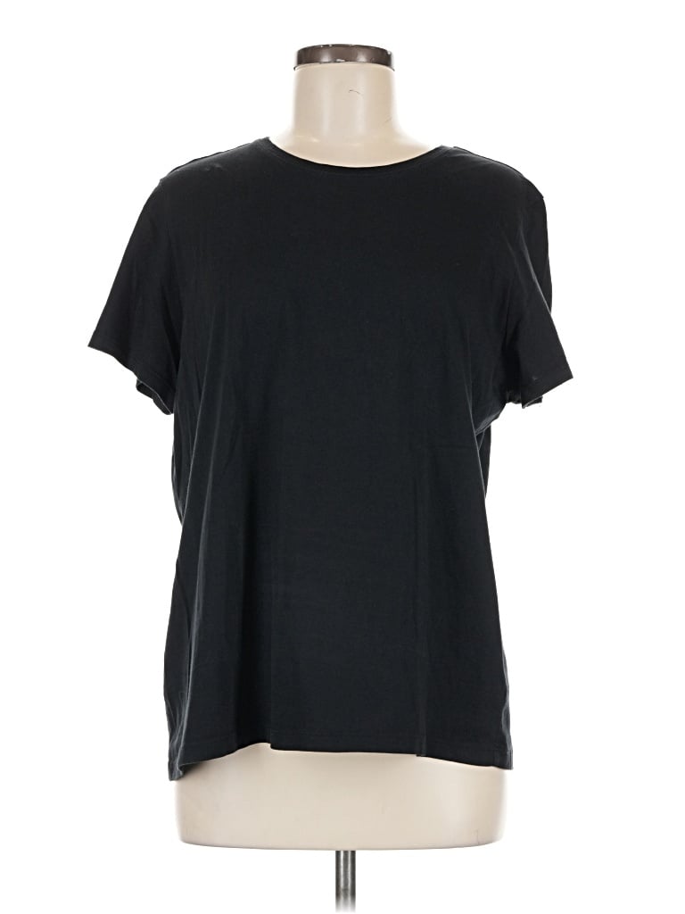Pre-owned Lands' End Short Sleeve T-shirt In Black