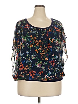 Bobeau 3/4 Sleeve Blouse (view 1)