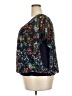 Bobeau 100% Polyester Floral Black Blue 3/4 Sleeve Blouse Size 2X - photo 5