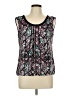 Candie's 100% Polyester Floral Black Sleeveless Blouse Size L - photo 1