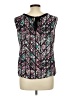 Candie's 100% Polyester Floral Black Sleeveless Blouse Size L - photo 2