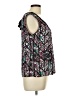 Candie's 100% Polyester Floral Black Sleeveless Blouse Size L - photo 4