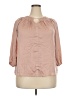 Violet & Claire 100% Polyester Solid Pink 3/4 Sleeve Blouse Size 2X - photo 1
