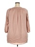 Violet & Claire 100% Polyester Solid Pink 3/4 Sleeve Blouse Size 2X - photo 2