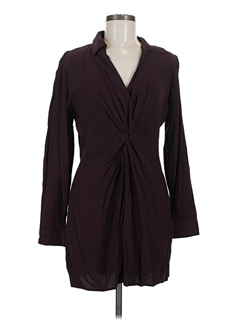 Pre-owned Ann Taylor Loft Casual Dress In Burgundy