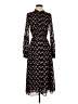 MICHAEL Michael Kors 100% Polyester Print Black Casual Dress Size XXS - photo 1