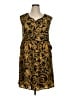 Lane Bryant 100% Polyester Paisley Gold Cocktail Dress Size 16 - photo 1