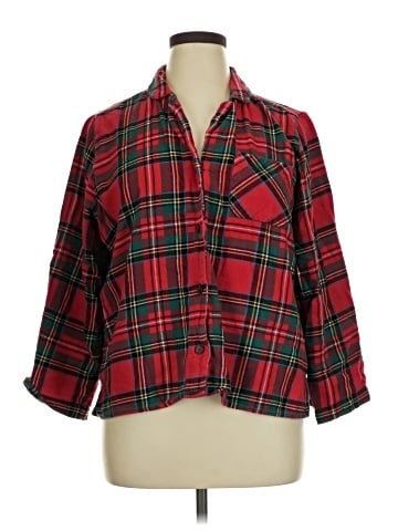 Old Navy 3/4 Sleeve Button-Down Shirt (view 1)