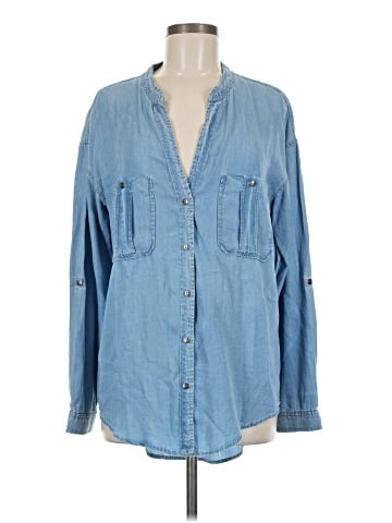 Hem & Thread Long Sleeve Button-Down Shirt (view 1)