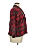 Old Navy 100% Cotton Plaid Red 3/4 Sleeve Button-Down Shirt Size XL - photo 4
