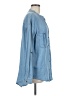 Hem & Thread 100% Tencel Blue Long Sleeve Button-Down Shirt Size M - photo 4